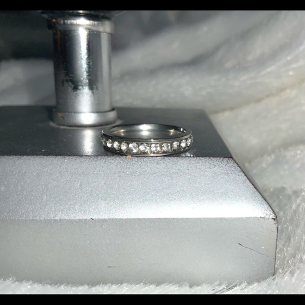 Clear Crystal Channel Eternity Band
